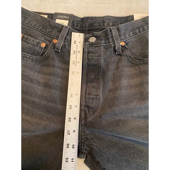 NWT LEVI'S JEANS 28 PREMIUM 90S 501 BLACK FADED BAGGY STRAIGHT FIT STITCH SCHOOL - Picture 15 of 16